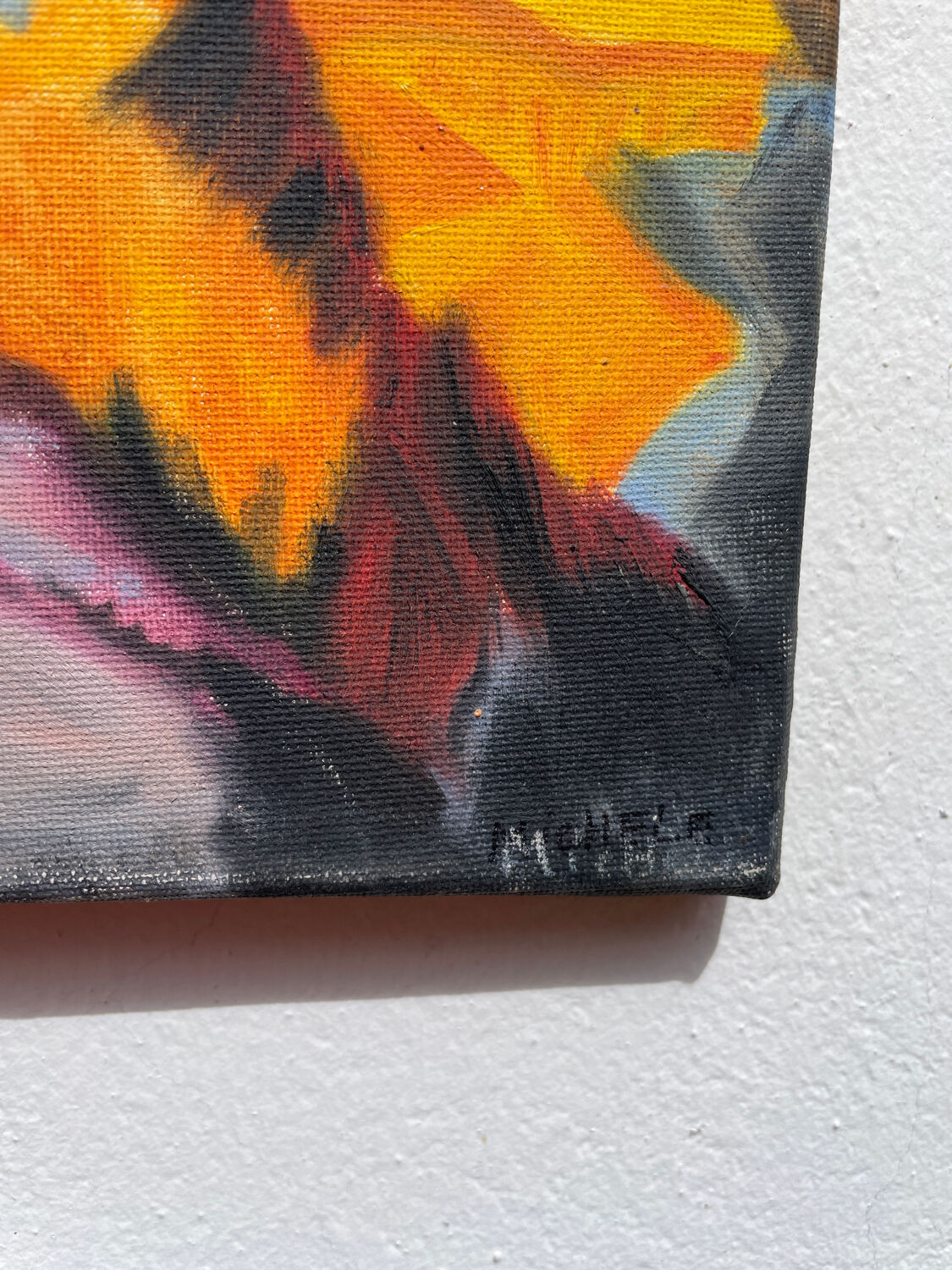 Sunny mountain painting