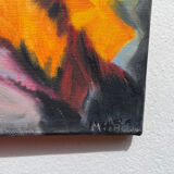 Sunny mountain painting