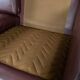 Two seater sofa, with red brown leather by Stouby Furniture