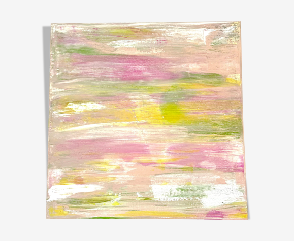 Toile abstraite tons pastels