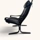 Vintage "Siesta" armchair by Ingmar Relling from 1965 in black leather.