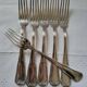 6 Boulenger Silver Metal Table Forks