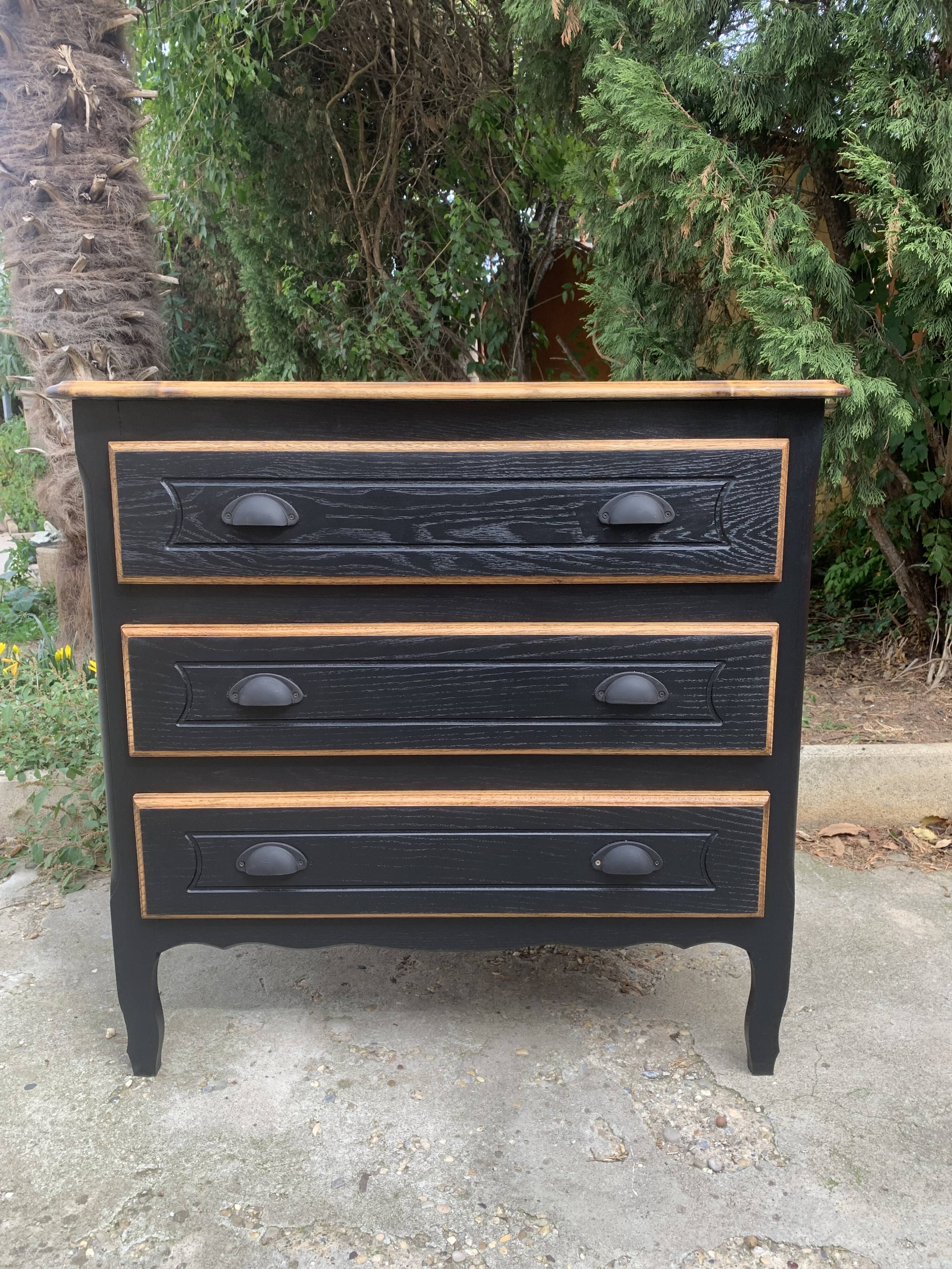 Old Louis Philippe style chest of drawers completely renovated