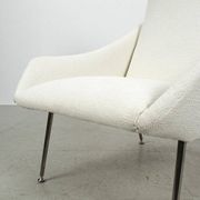 Vintage White Upholstered Armchair