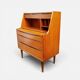 Teak secretary by A. Vodder (attributed), mirror, Denmark 1960s