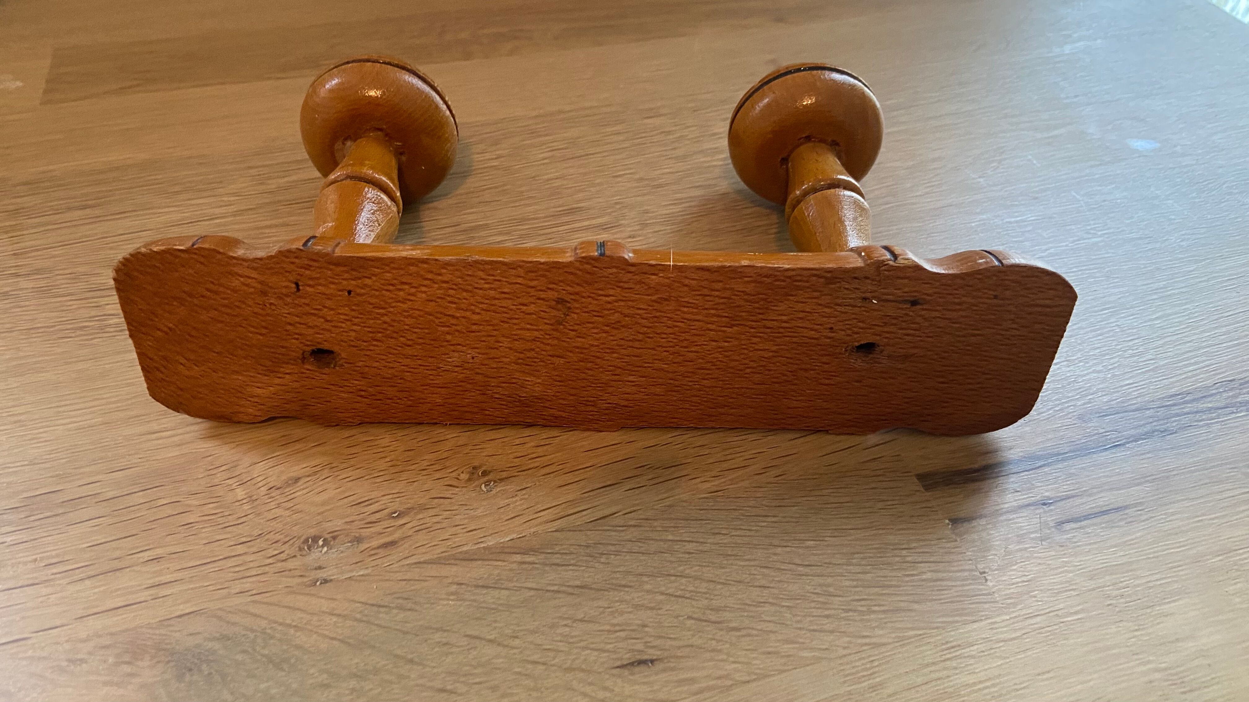 Pop-up Christmas 2022 -Coat rack 2 antique hooks in vintage wood