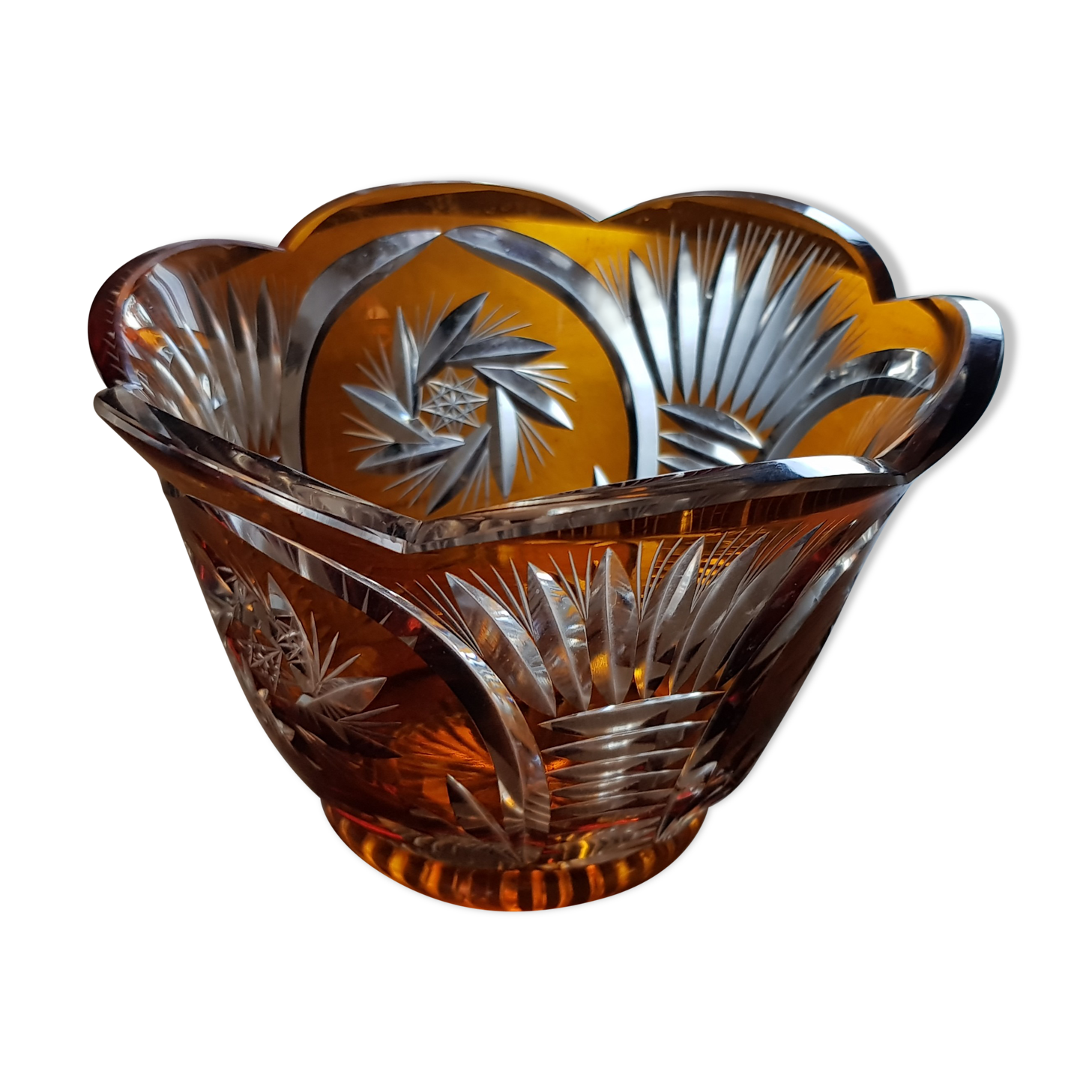 Bohemian crystal vase