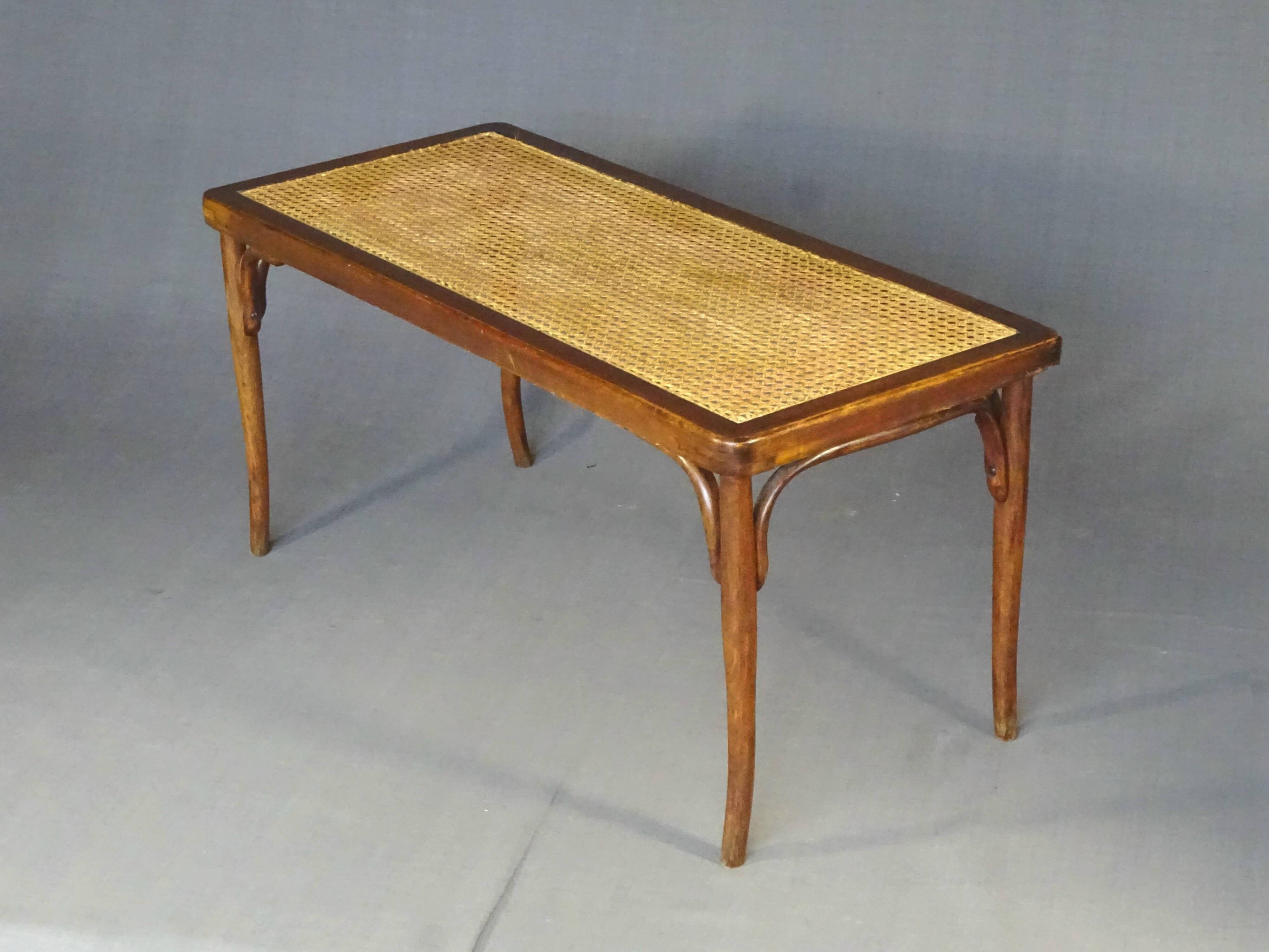 Piano bench, bent wood, Bentwood, circa 1920 - no Thonet