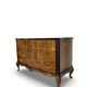 Commode italienne Art déco en loupe de noyer, années 1940-50