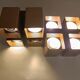 Pair of ceiling lights RAAK model Viervoud 1970's Vintage