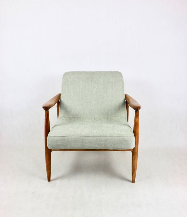 Fauteuil vintage GFM 300-202 design J.Kedziorek Loft années 70 vintage vert clair
