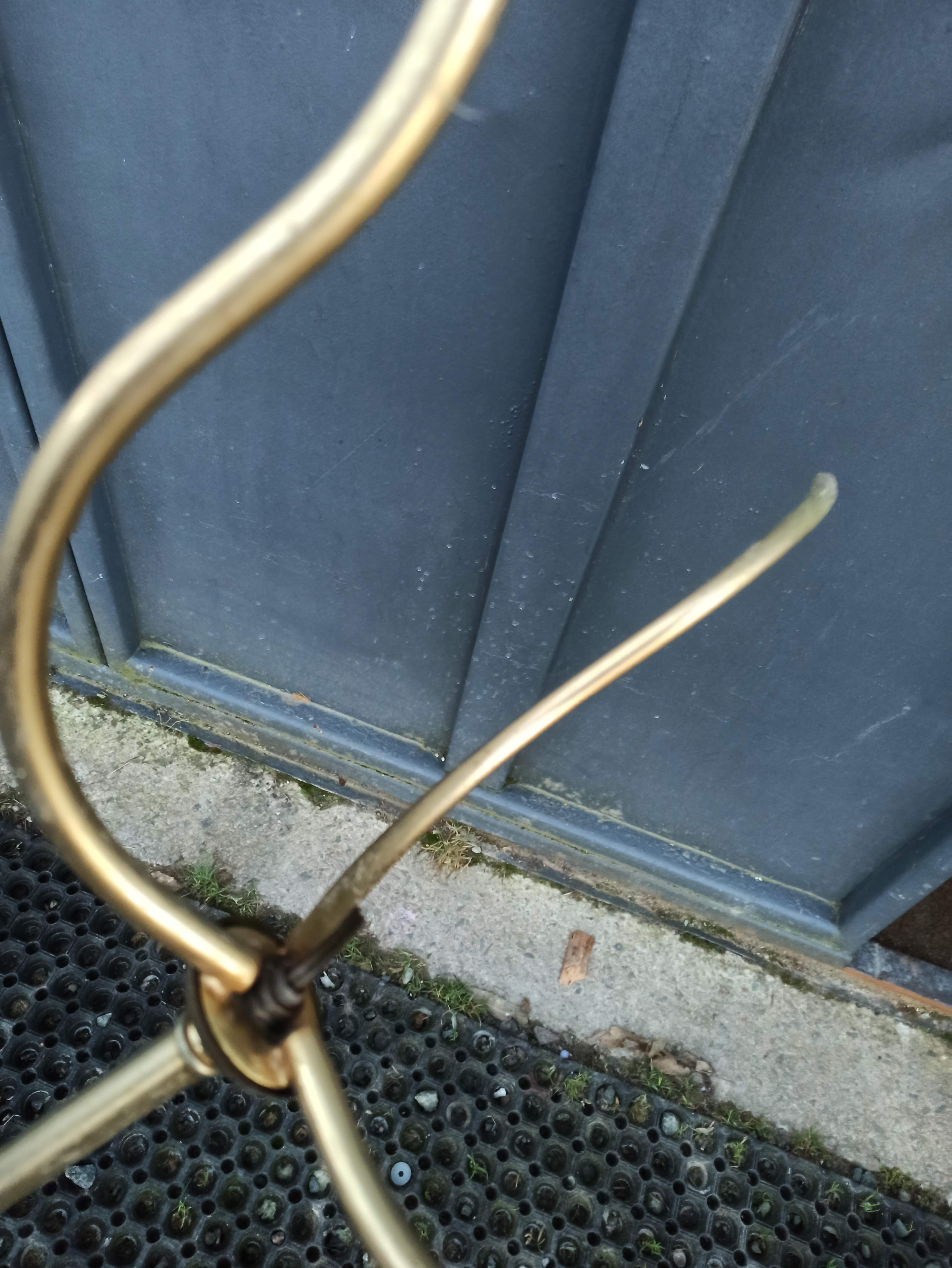 Golden chrome floor lamp foot