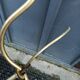 Golden chrome floor lamp foot