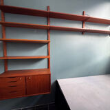 Unité murale modulaire en teck vintage scandinave “Veggen De Luxe”, Norvège