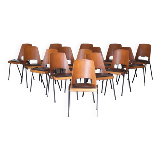 Set of 16 Baumann Manhattan chairs 1970