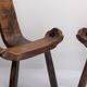 Paire de chaises brutalistes tripodes