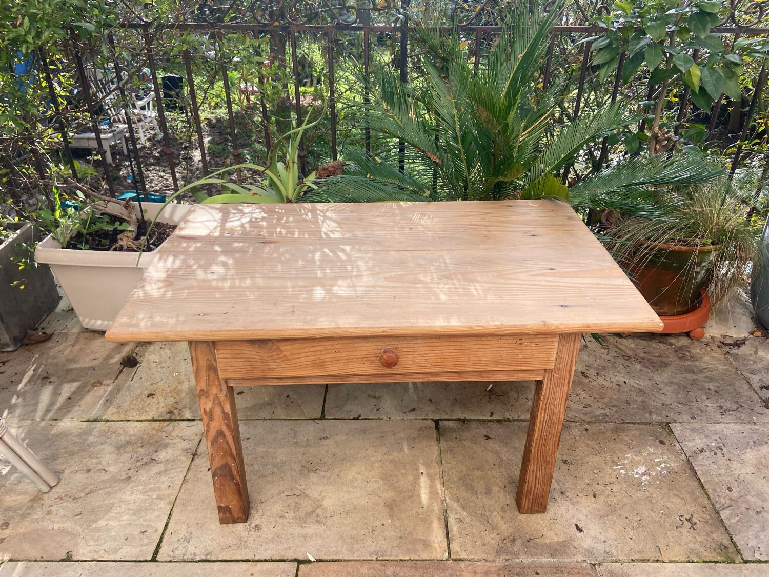 Vintage pine farmhouse coffee table