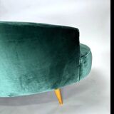 Mid-Century Curved Sofa in the style of Federico Munari, Italy, 1950s
