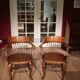 Set of 2 oak office chairs