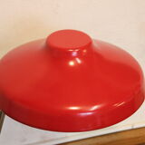 Carmine red saucer/UFO articulated years 50/60 desk lamp
