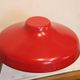 Carmine red saucer/UFO articulated years 50/60 desk lamp