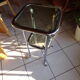 Bedside table or end of tubular steel sofa