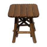Brutalist wabi sabi organic tree stool or hocker 1970