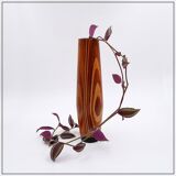 Mid-century Scandinavian wooden vase - 1960s - H:36cm