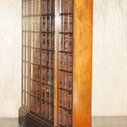 Monumental glass library in Victorian hardwood.