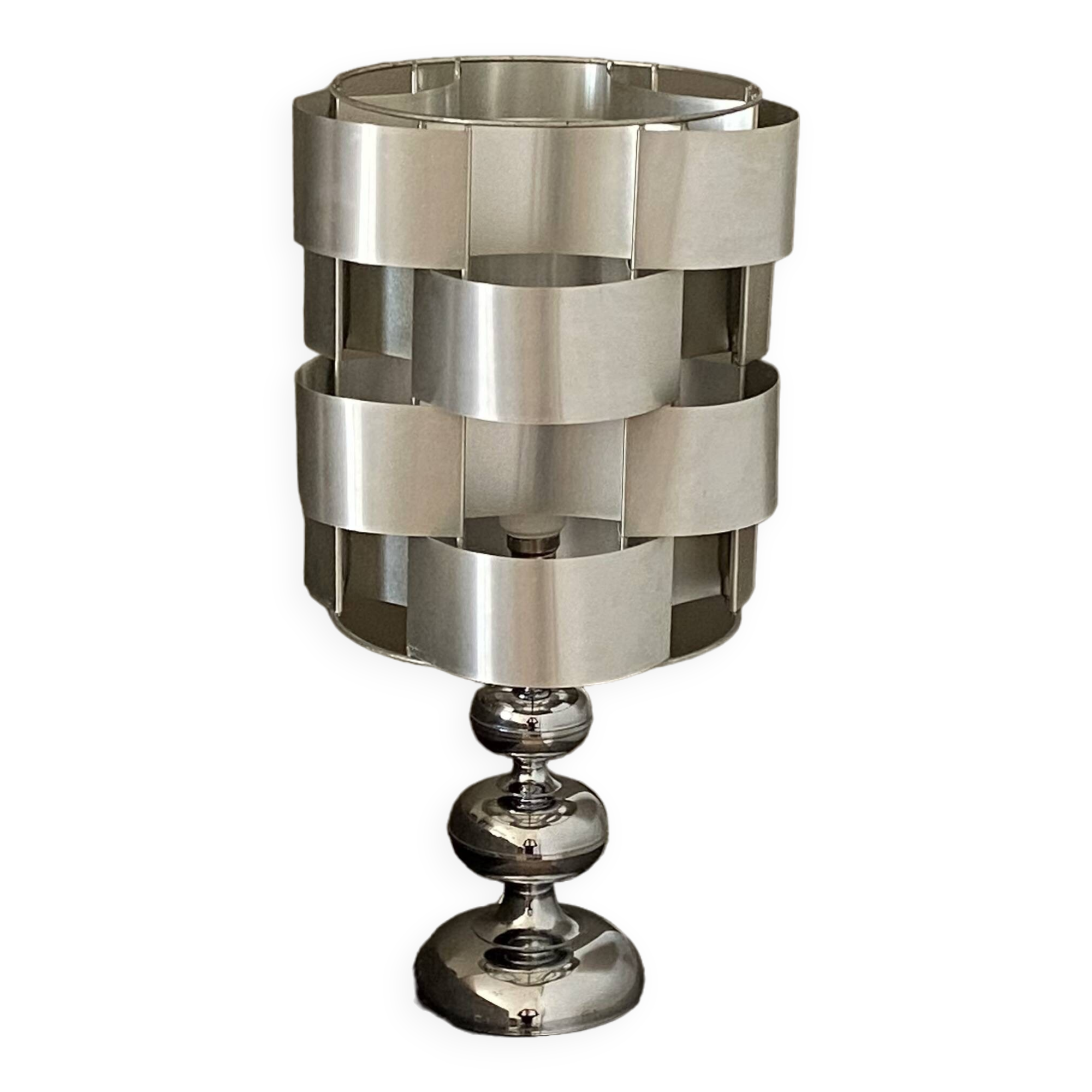 Lamp with lampshade max sauze. 1970. space age.