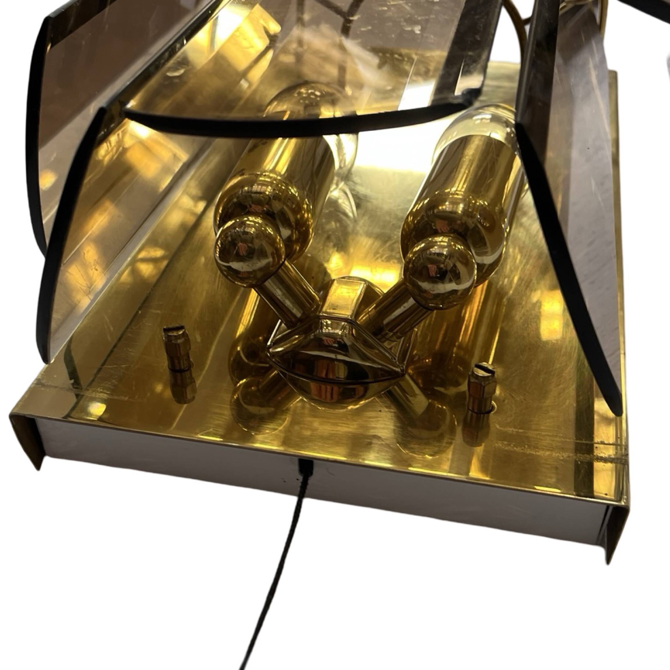 Wall lamp sconce in Hollywood Regency style, Sölken Leuchten, Germany, 1980