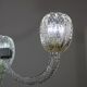 Amazing 6 Light BarovierArt Deco Chandelier, "Bullicante" Glass Murano, 194
