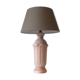 Pink ceramic lamp patinated way