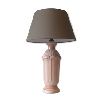 Pink ceramic lamp patinated way
