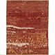 Handwoven Turkish Rustic 149 cm x 209 cm Red Wool Carpet