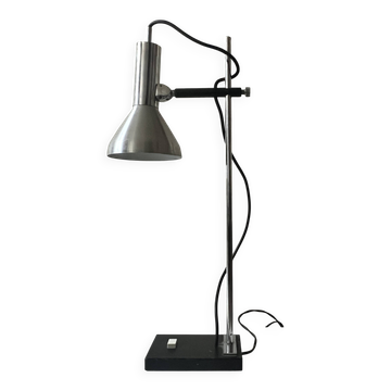 Lampe articulée de bureau en métal chromé, Lita France 1970