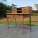 Antique solid oak desk with steps – 5 drawers