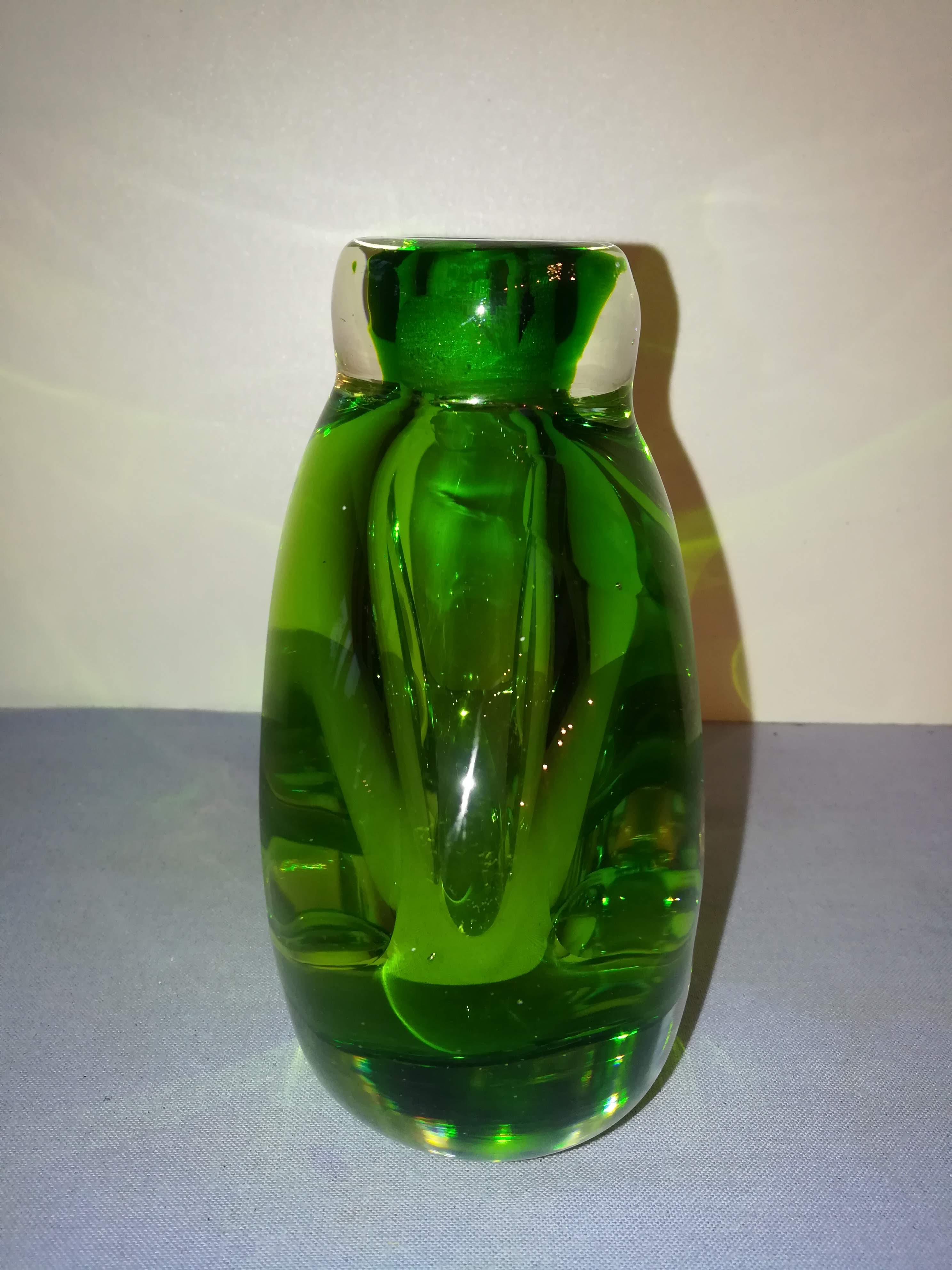Vase in glass 20th