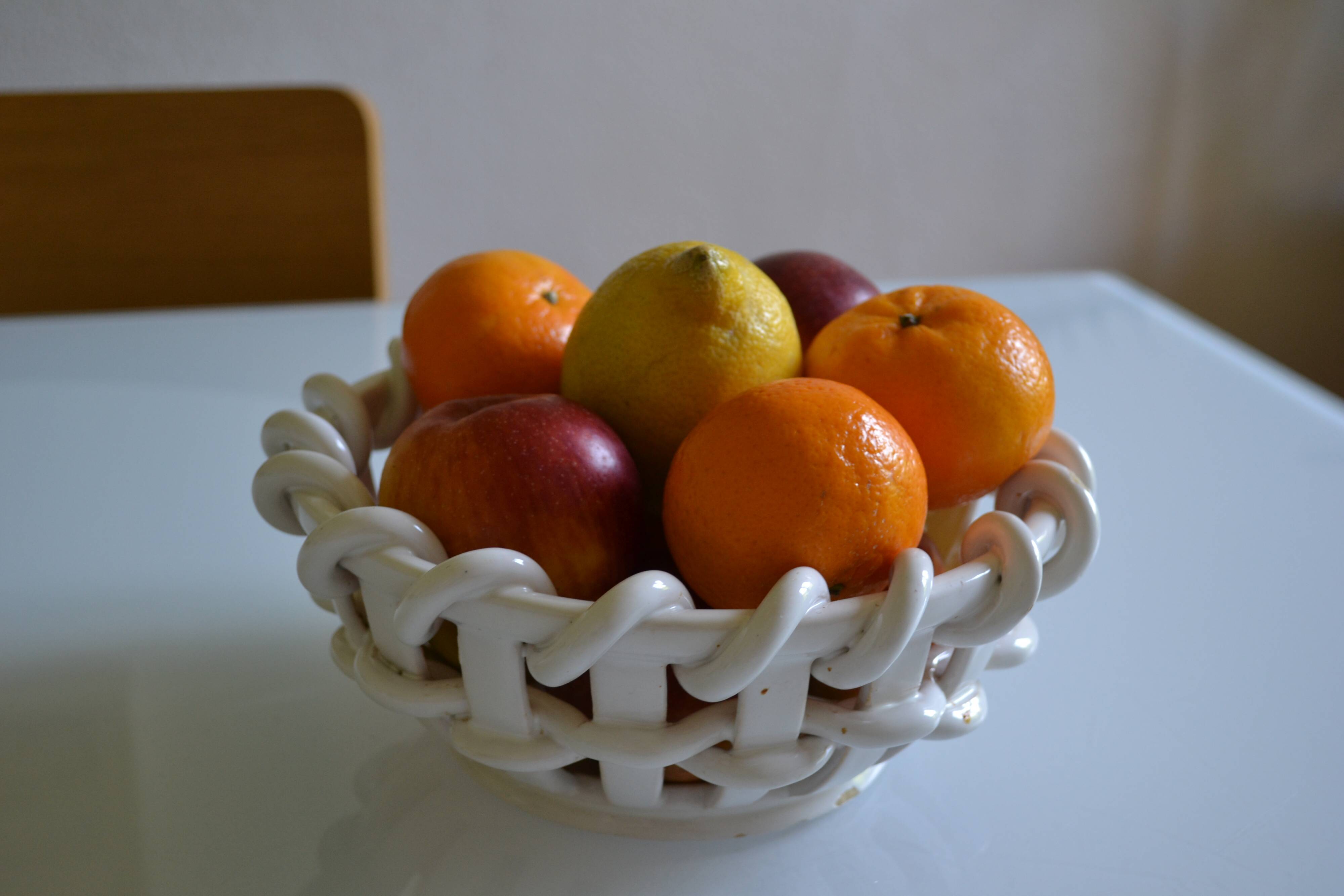 Corbeille ou coupe à fruits céramique tressée de Malicorne Emile Tessier