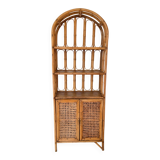 Étagère / Blibliothèque en bambou et rotin - Années 60/70