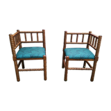 Pair of small fireside chairs