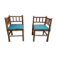 Pair of small fireside chairs