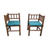 Pair of small fireside chairs