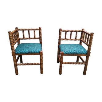 Paire de chaises coin de feu