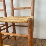 Set of 6 chairs in orne and straw