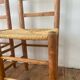 Lot de 6 chaises en orne et paille