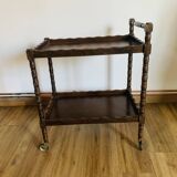 Wooden serving trolley
