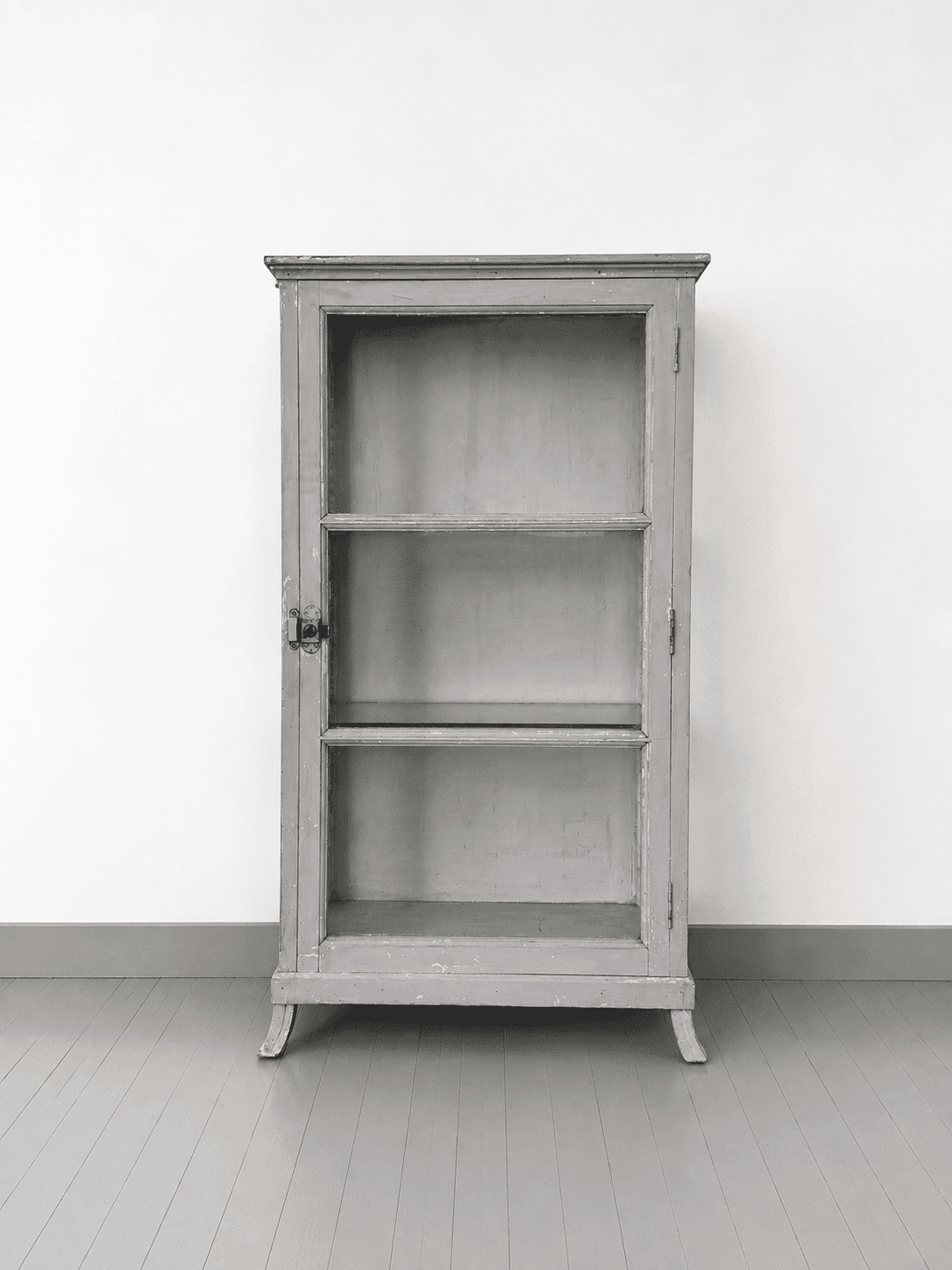 Vitrine ancienne en bois et verre