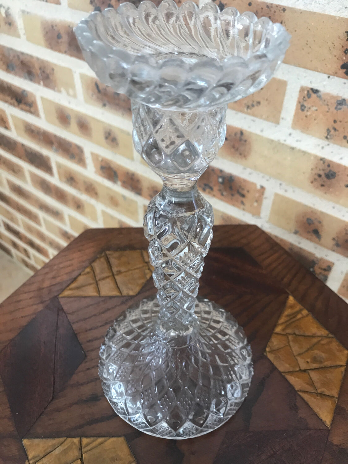 Glass candle holder