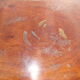 Nesting tables in ironwood with engraved decoration and gold highlights